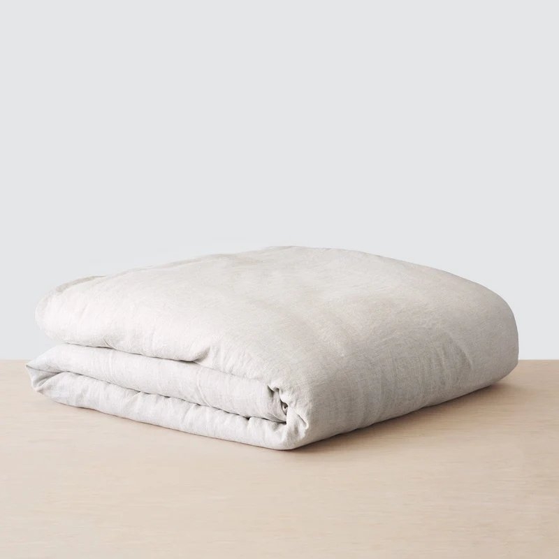 The Citizenry Stonewashed Linen Duvet Cover | Full/Queen | Duvet Only | Sand - Image 6
