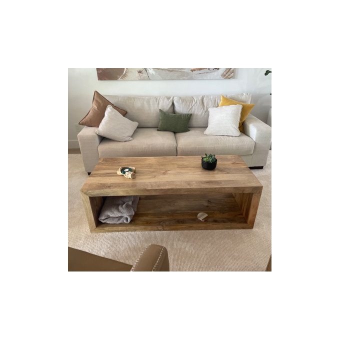 Annemarie Solid Wood Floor Shelf Coffee Table with Storage - in stock 11/4 - Image 1