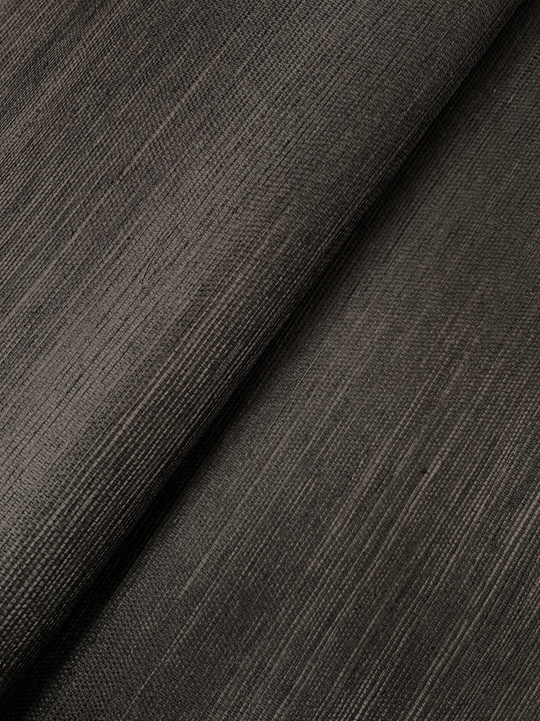Plain Grass Wallpaper - Black Double Roll - Image 2