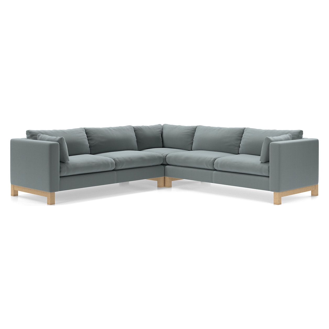 Pacific 3-Piece L-Shaped Sectional Sofa with Wood Legs - Image 0
