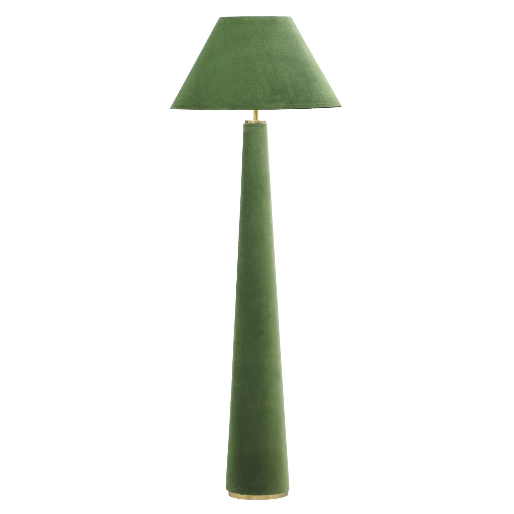 Graham Moss Green Velvet Floor Lamp - Image 0