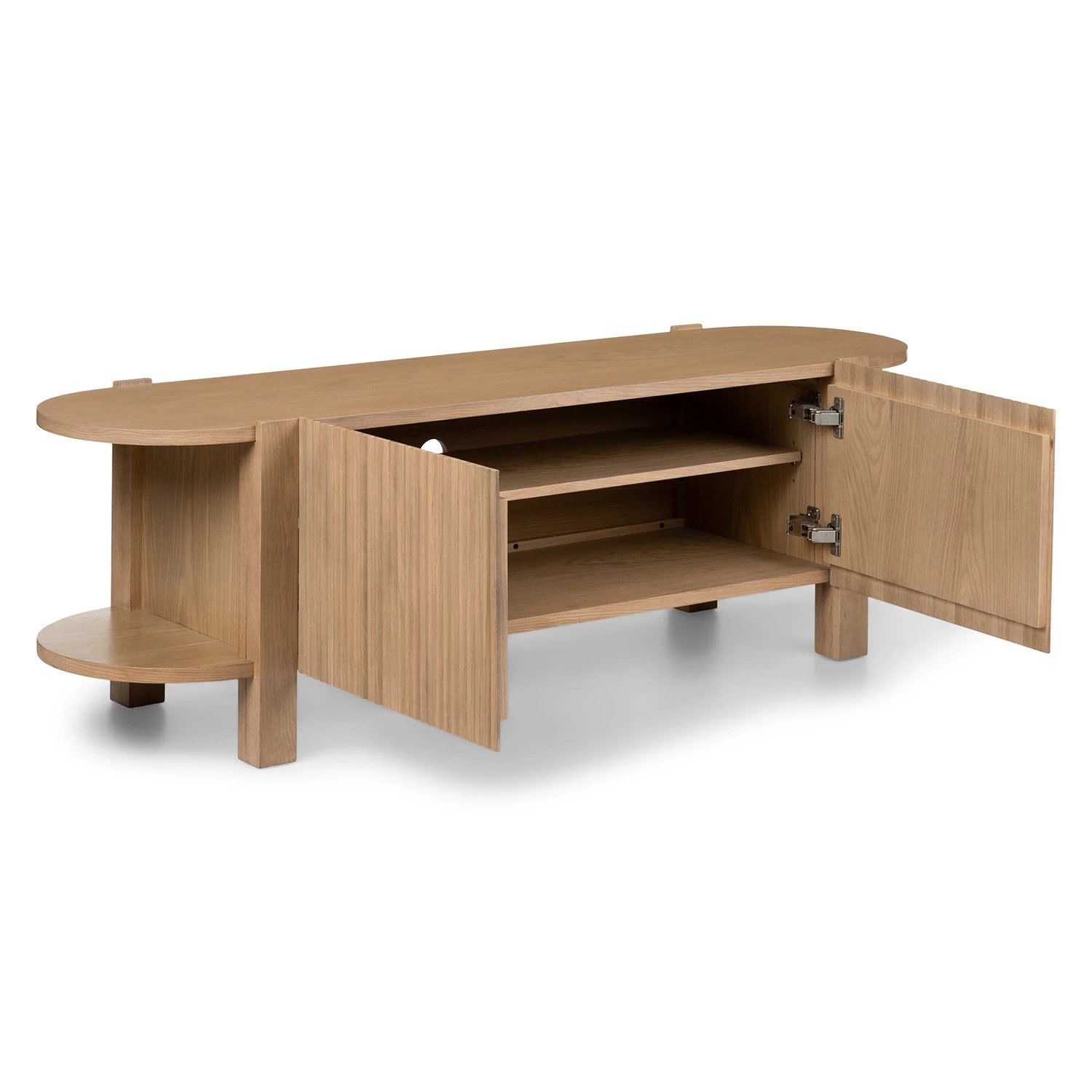 Fortra 62.5" Low Media Unit - White Oak - Image 2