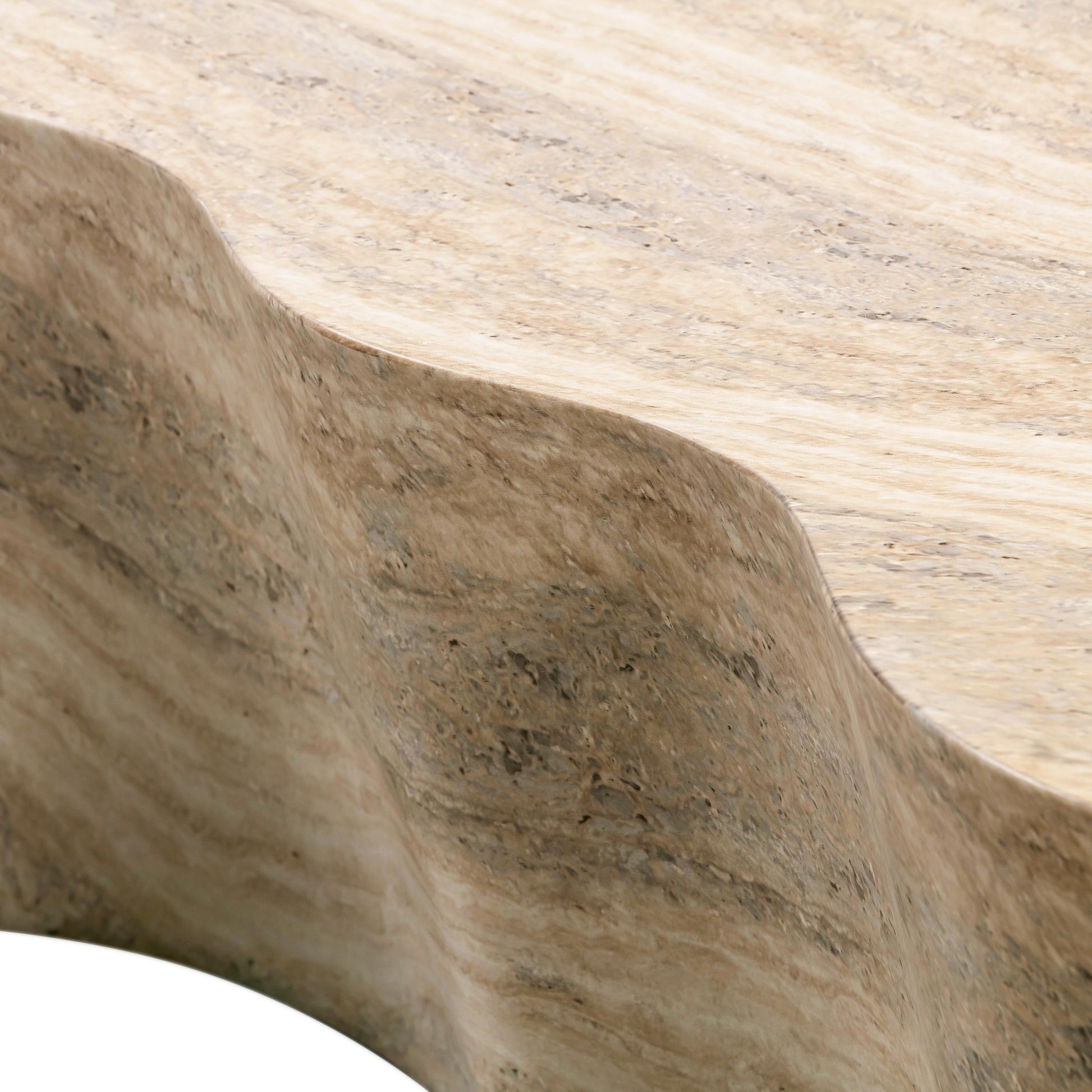 Slab Faux Travertine Coffee Table - Image 5