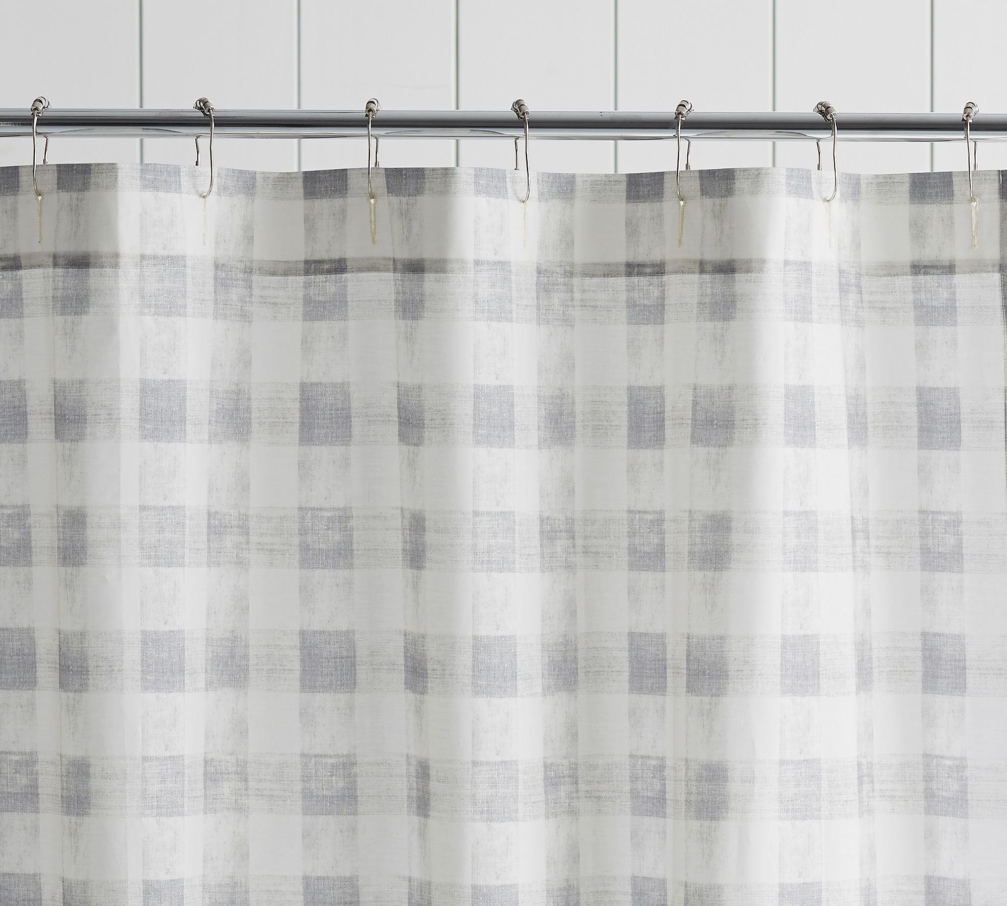 Rhett Check Shower Curtain, Blue Multi - Image 0