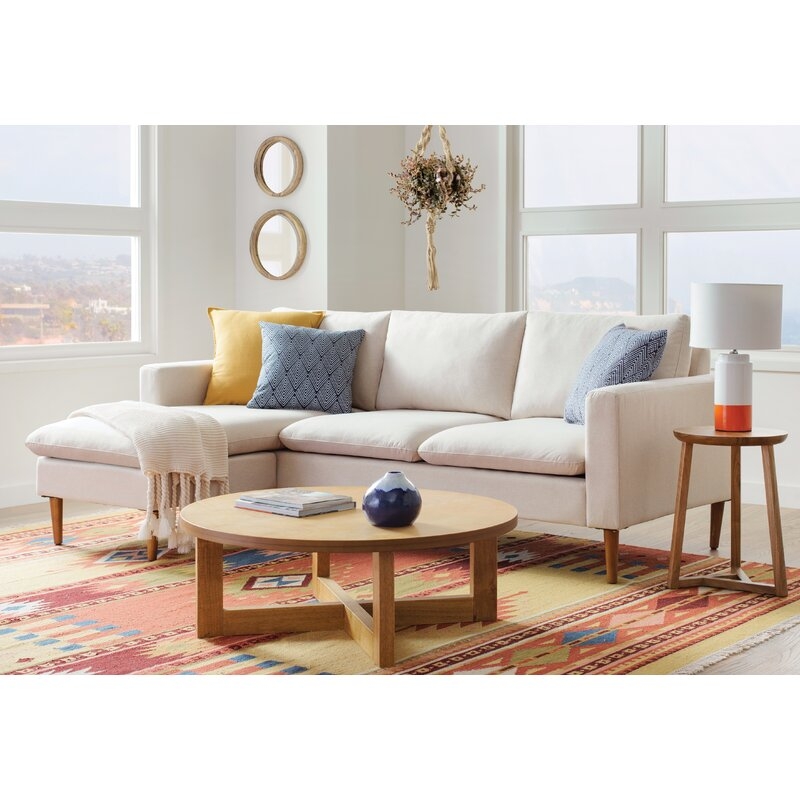 Jeni 87" Wide Reversible Sofa and Chaise  - Oatmeal - Image 5