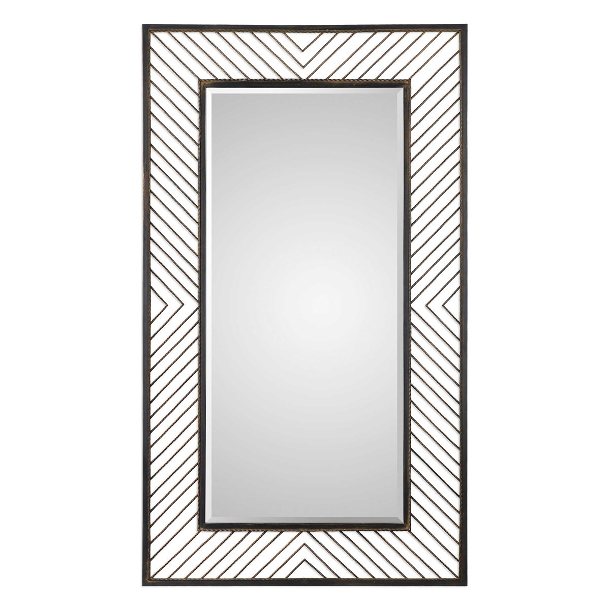Karel Chevron Mirror - Image 0