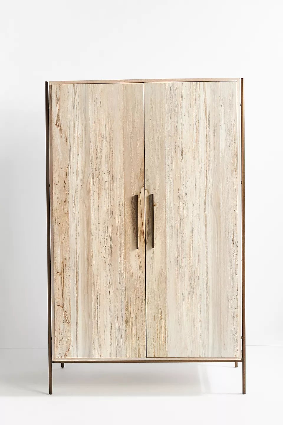 Rulo Reclaimed Spalted Oak Armoire By Taracea in White - Image 1