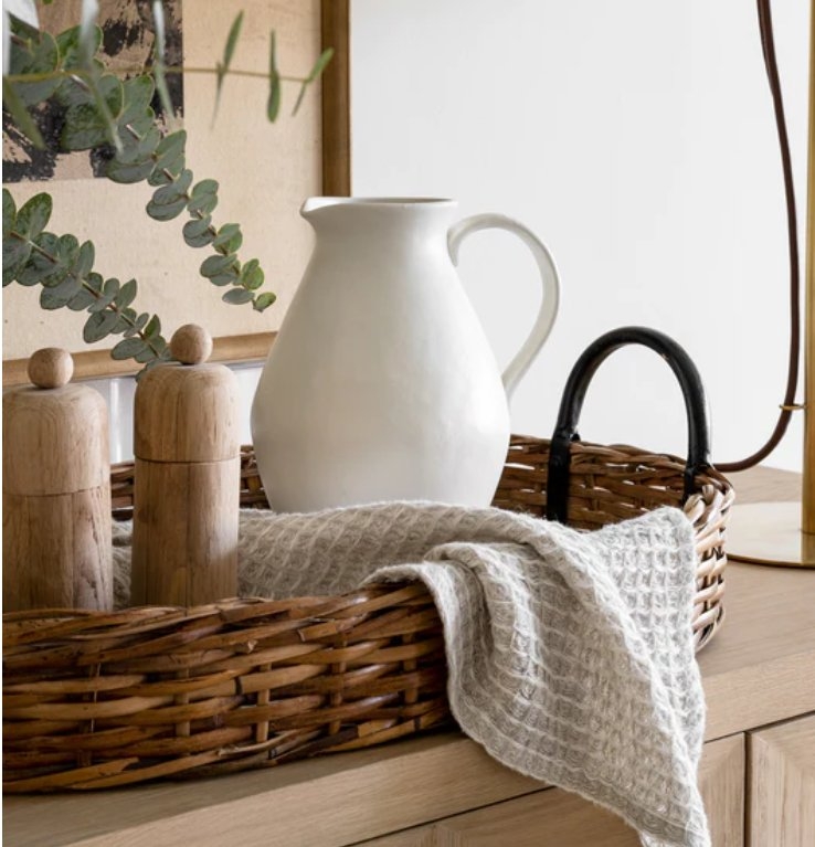 White Ceramic Pitcher - Image 1