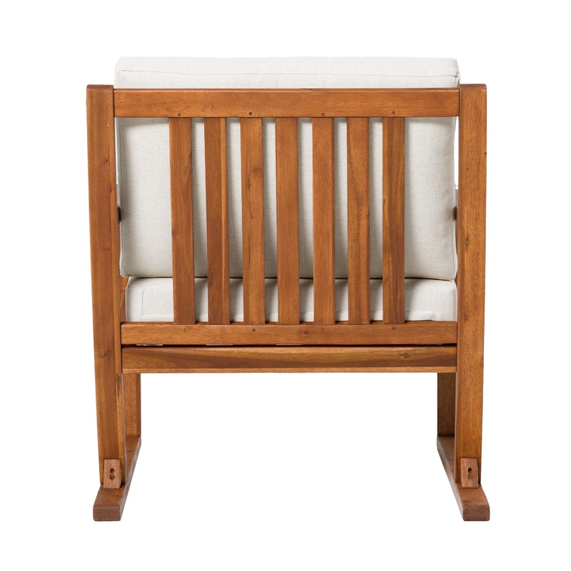 Modern Slat Back Wood Club Chair - Brown - Image 3