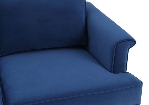 Leia Navy Velvet Sofa - Image 4