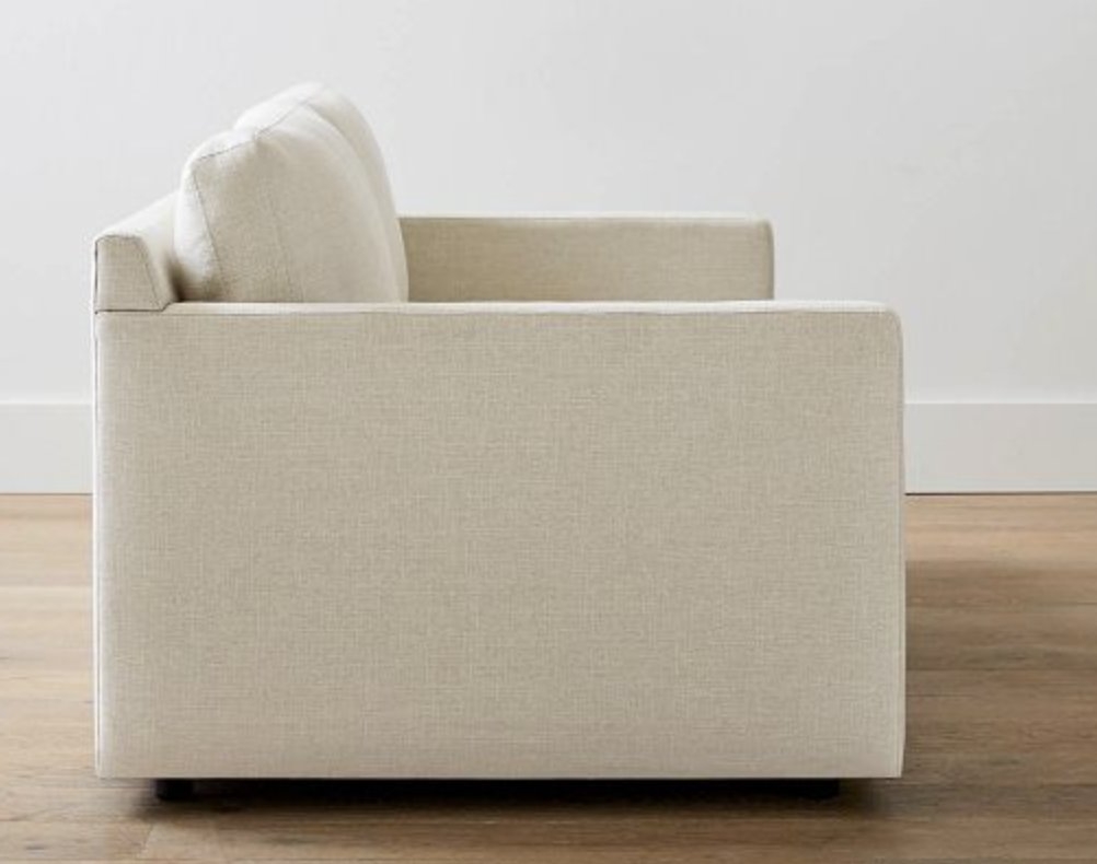 Pacifica Square Arm Upholstered Armchair, Polyester Wrapped Cushions, Basketweave Slub Oatmeal - Image 0