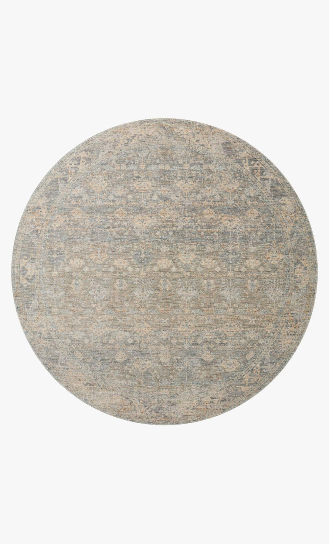 Angela Rose x Loloi Blake Sky / Beige 5'-3" x 5'-3" Round - Image 0