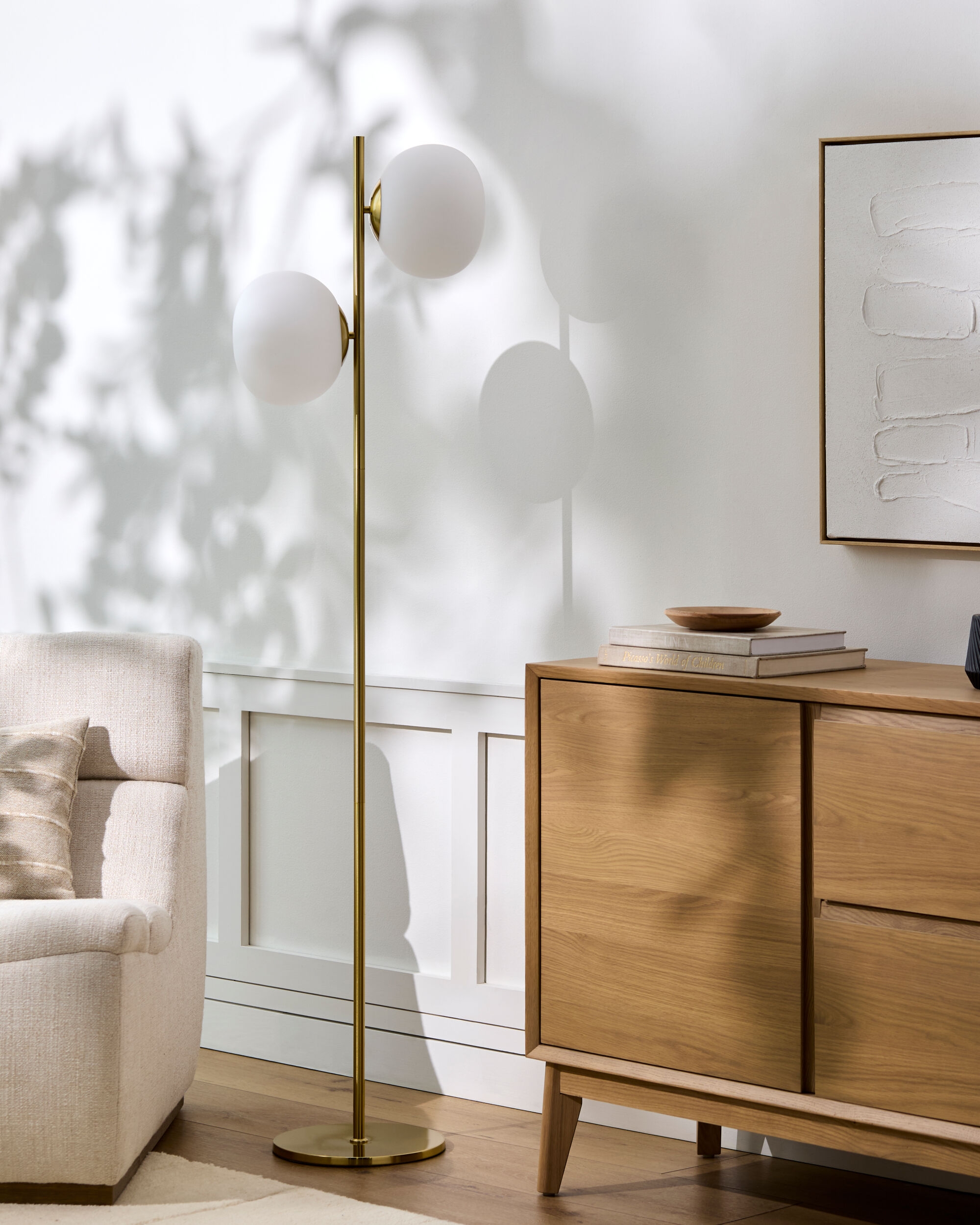 Livabliss Nissi  Plated 65"H x 17"W x 11"D Accent Floor Lamp - Image 1