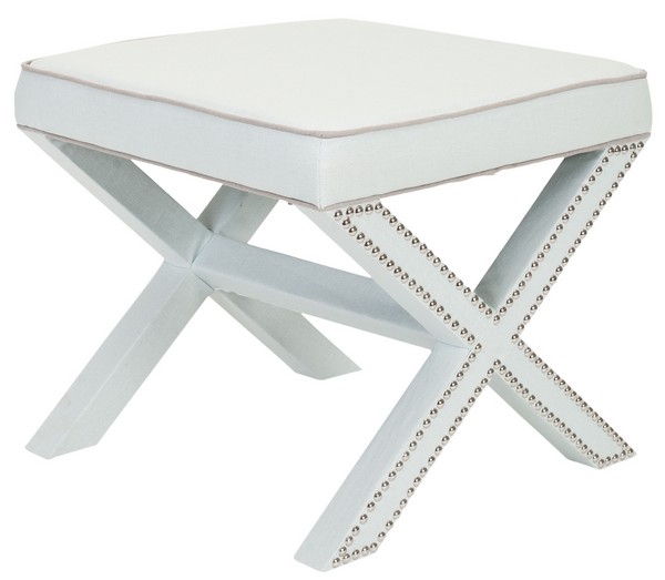 Palmer Ottoman - Robins Egg Blue - Safavieh - Image 0