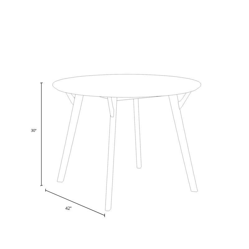 Evanston 42" Wood Dining Table - Image 5