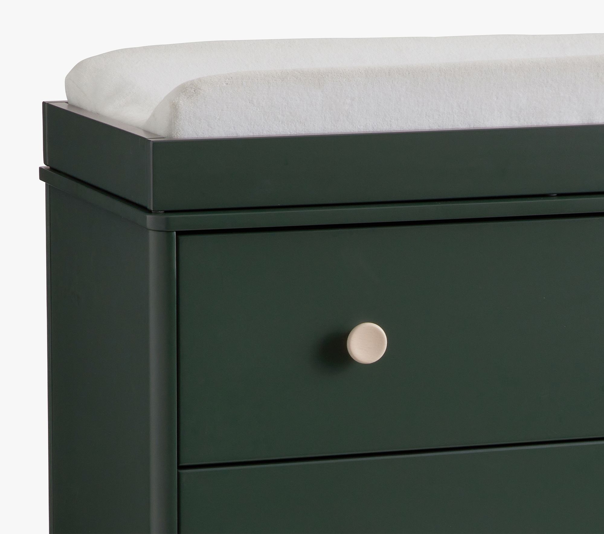 Babyletto Lolly 3-Drawer Changing Dresser, Forest Green/Washed Natural - Image 2