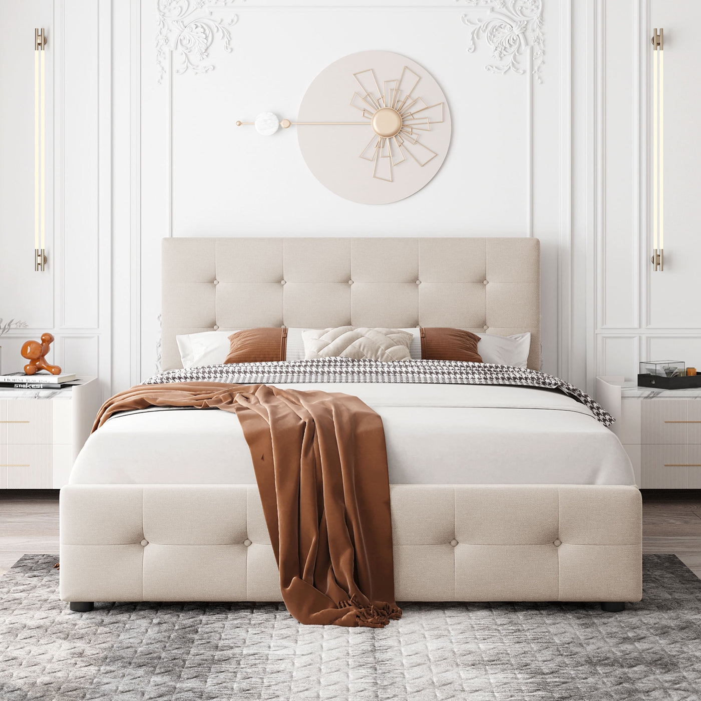 Contour & Co. | Upholstered Queen Platform Bed with Storage - Image 2