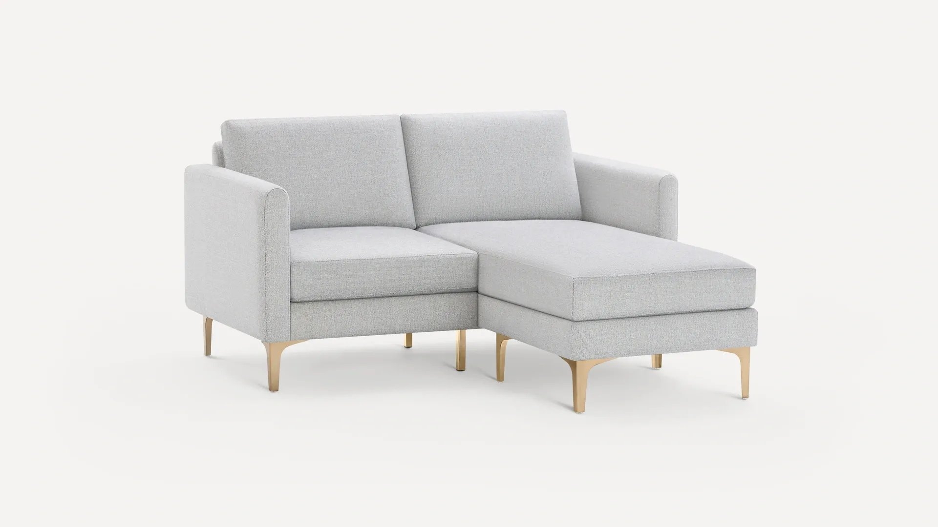 The Arch Nomad Sectional Loveseat in Crushed Gravel - Image 0