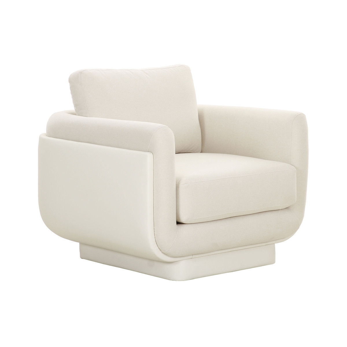 Rhonnie Cream Monotone Armchair - Image 0