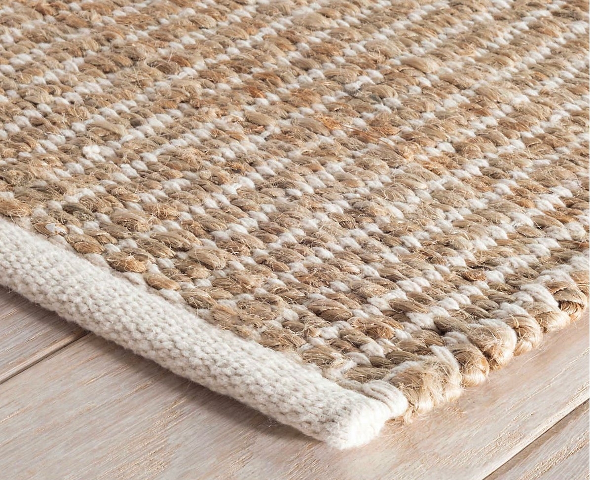 GRIDWORK IVORY WOVEN JUTE RUG - 8'x10' - Image 1