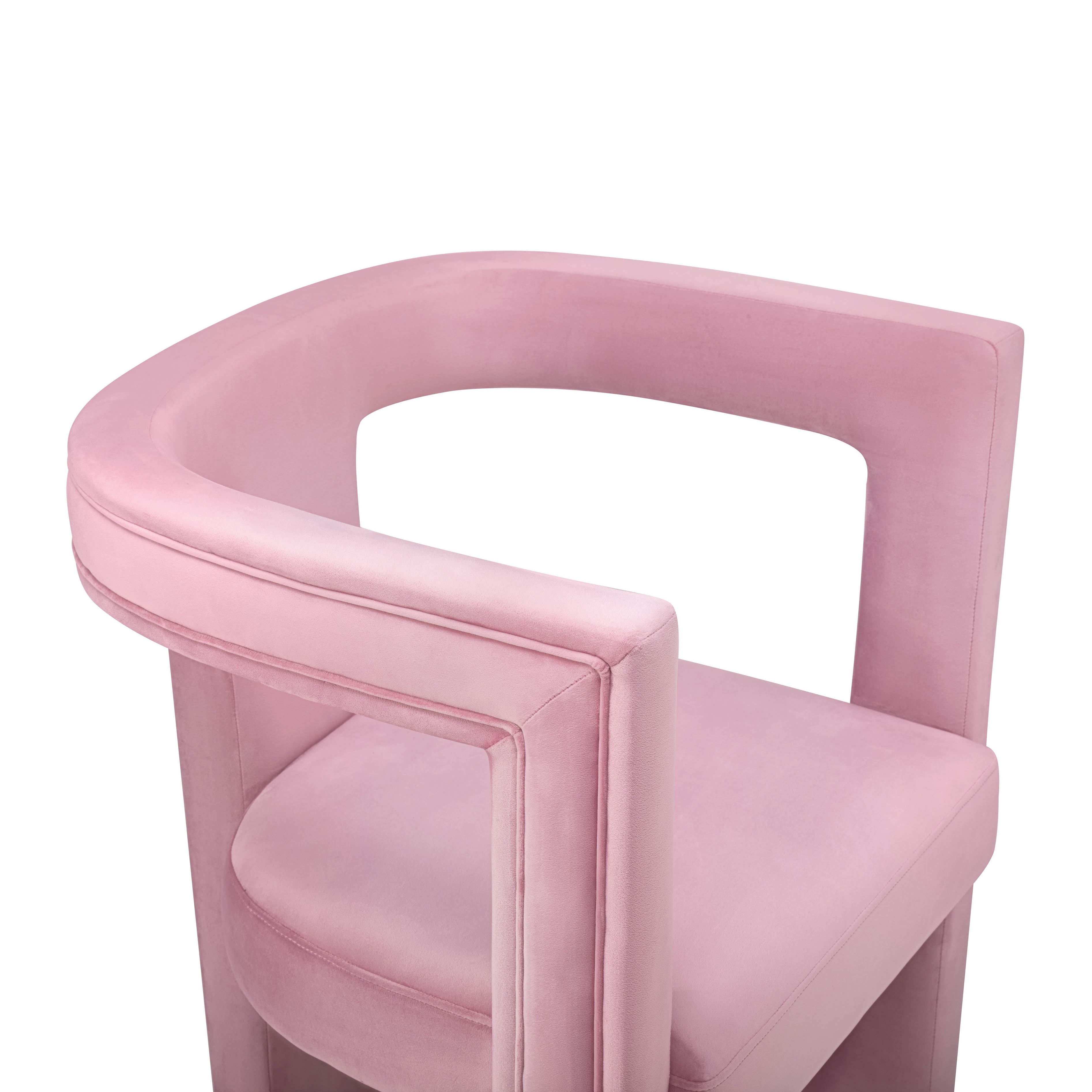 Ada Pink Velvet Chair - Image 4