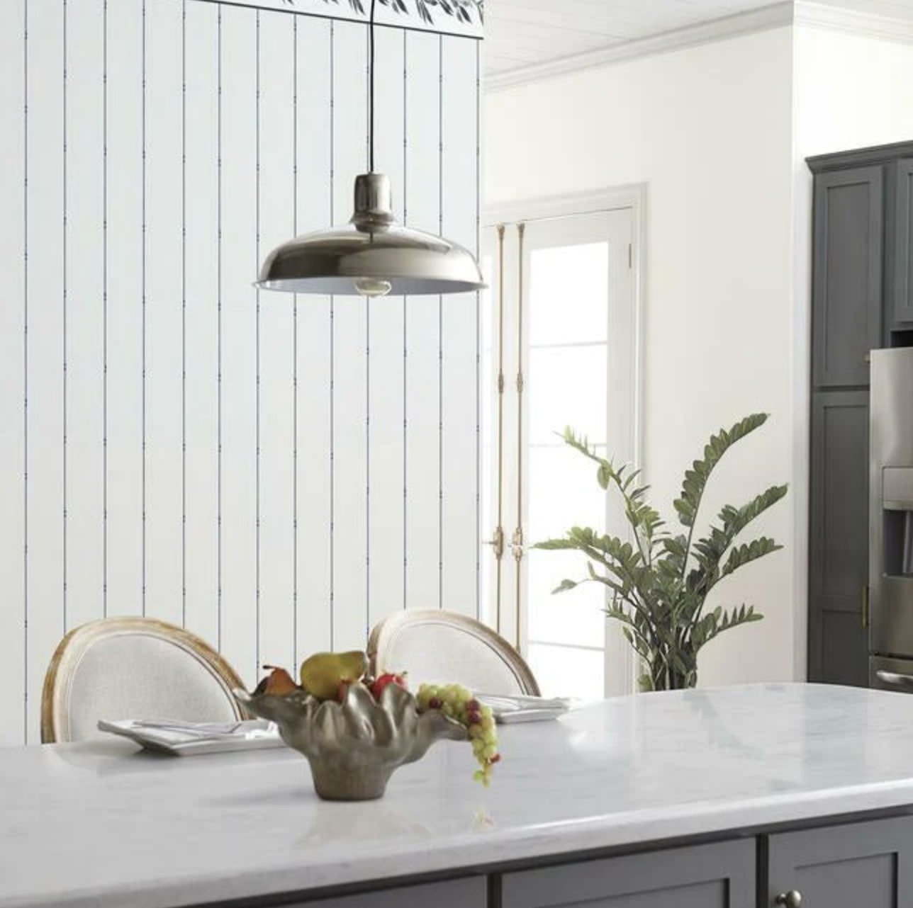 In Stitches Stripe Wallpaper - Image 1