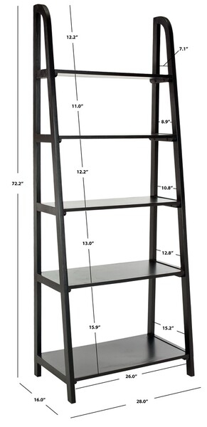 Albert 5 Tier Etagere - Black - Safavieh - Image 1