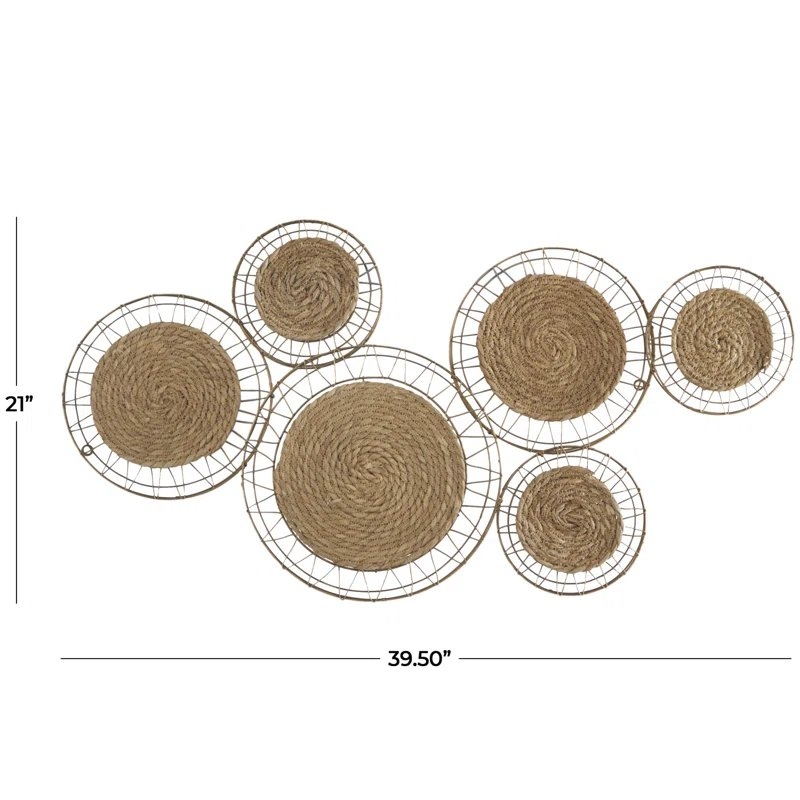 Handmade Boho Abstract Wall Decor on Fabric - Image 2