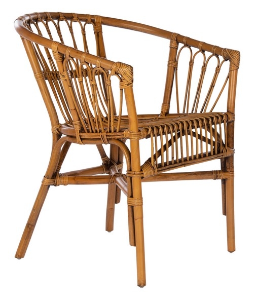 Adriana Rattan Accent Chair - Honey Brown Wash - Arlo Home - Image 4