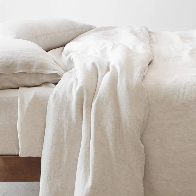 The Citizenry Stonewashed Linen Duvet Cover | Full/Queen | Duvet Only | Sand - Image 1