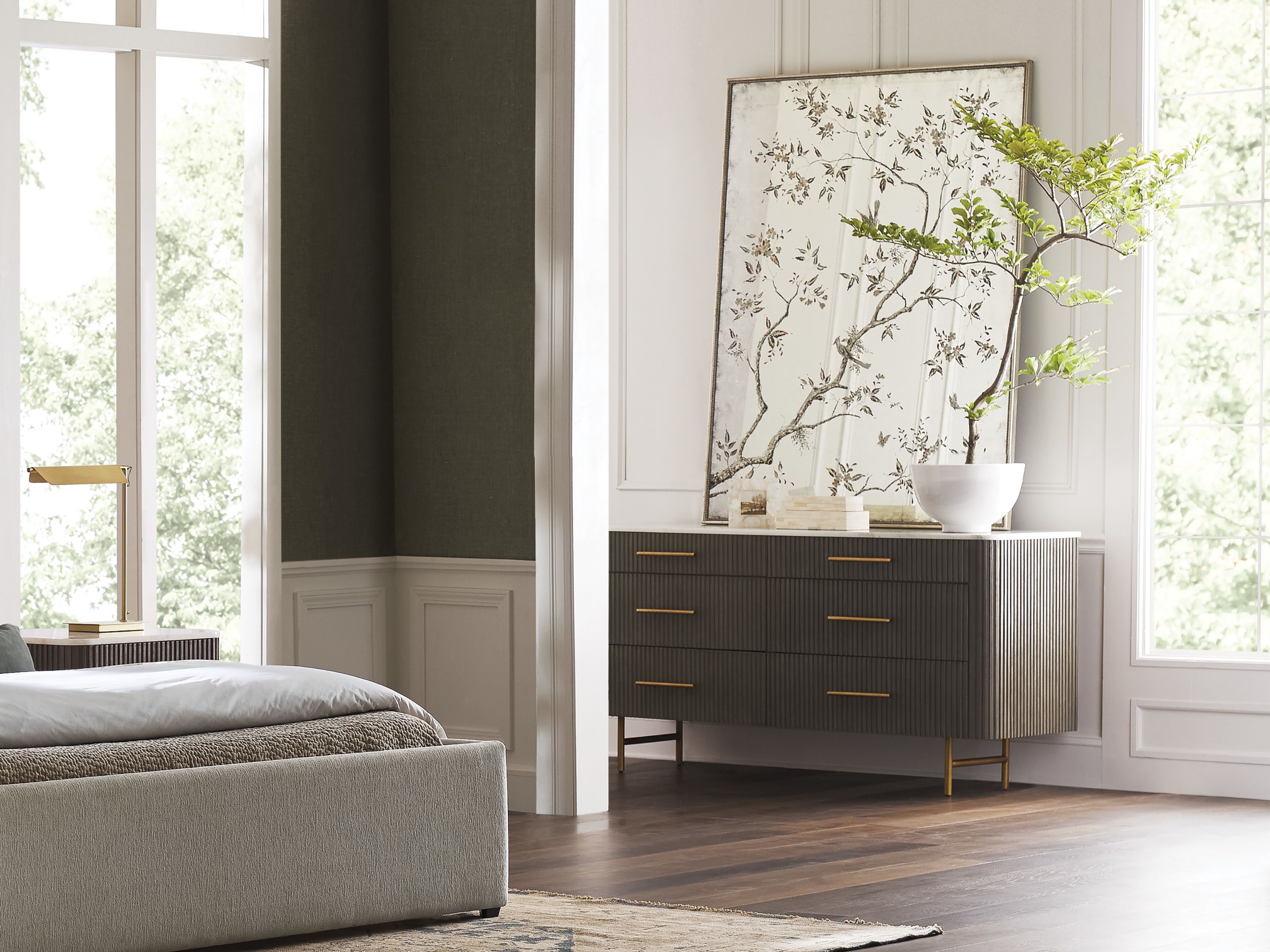 Madeline Wall Mirror in Wood Silver - Image 1