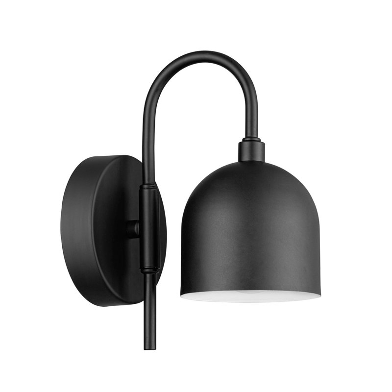 2-Pack Battery-Operated LED Wall Sconce Matte Black with Metal Shade - Image 1