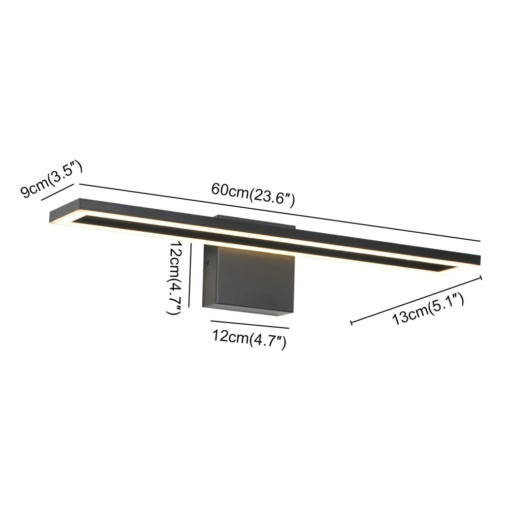 Changanbi 24 inches Dimmable Modern LED Vanity Light Black Bath Bar Picture Lighting - Image 4