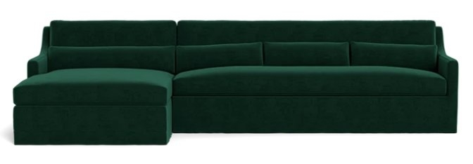 Ella Slipcovered 4-Seat Left Chaise Sectional - Image 0