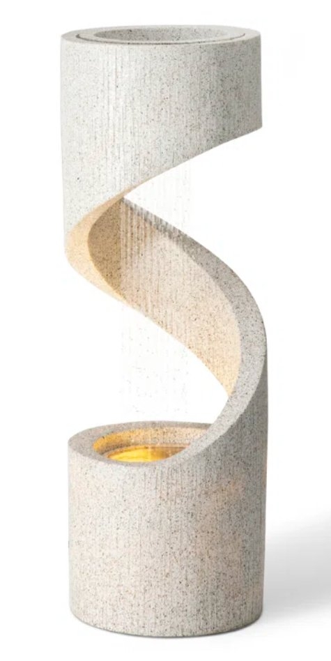 Dinapoli Resin Curving Shaped Fountain with Light - Image 3