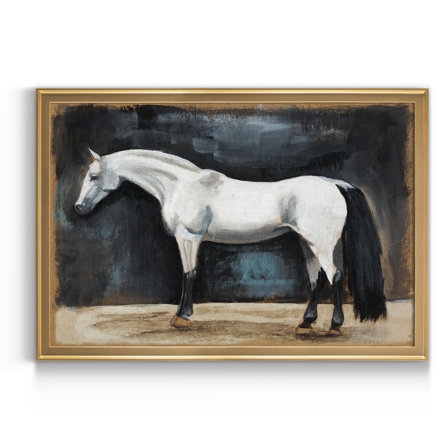 'Equestrian Studies VI' - Picture Frame Graphic Art on Canvas - Image 0