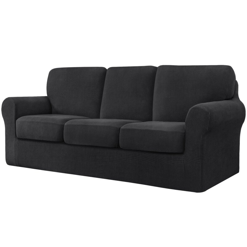 Separate Seat Backrest Box Cushion Sofa Slipcover - Image 1