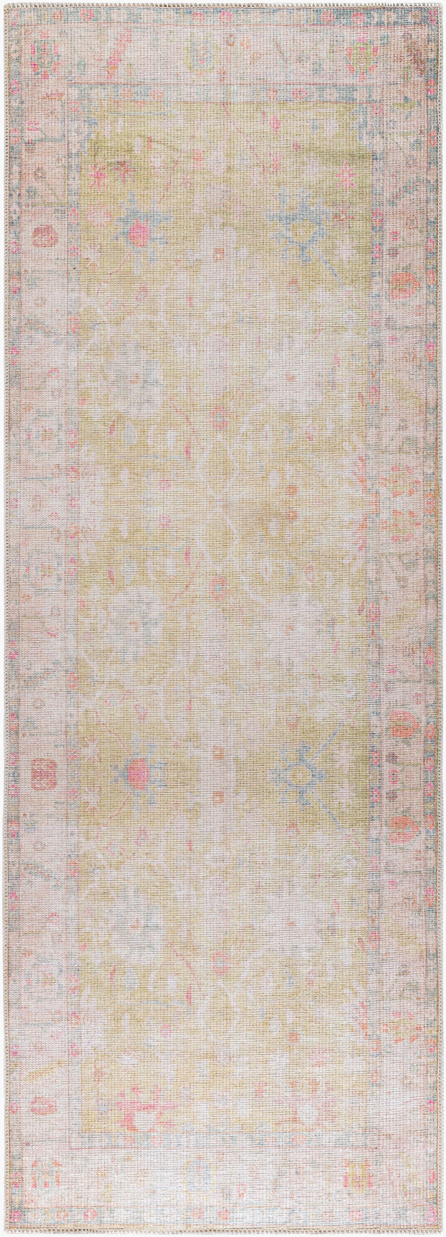 Kemer Beige Indoor 2'7" x 7'3" Machine Woven Rug - Image 0