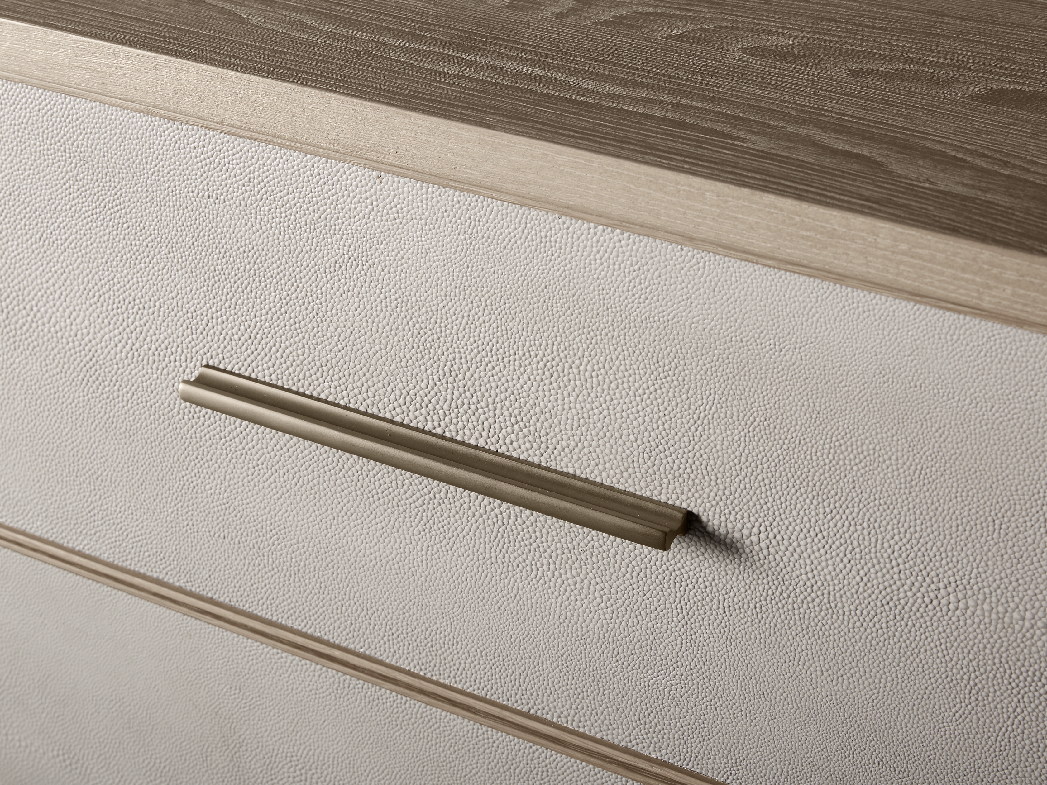 Malone Six-Drawer Dresser in Shagreen Natural  Bone - Image 2