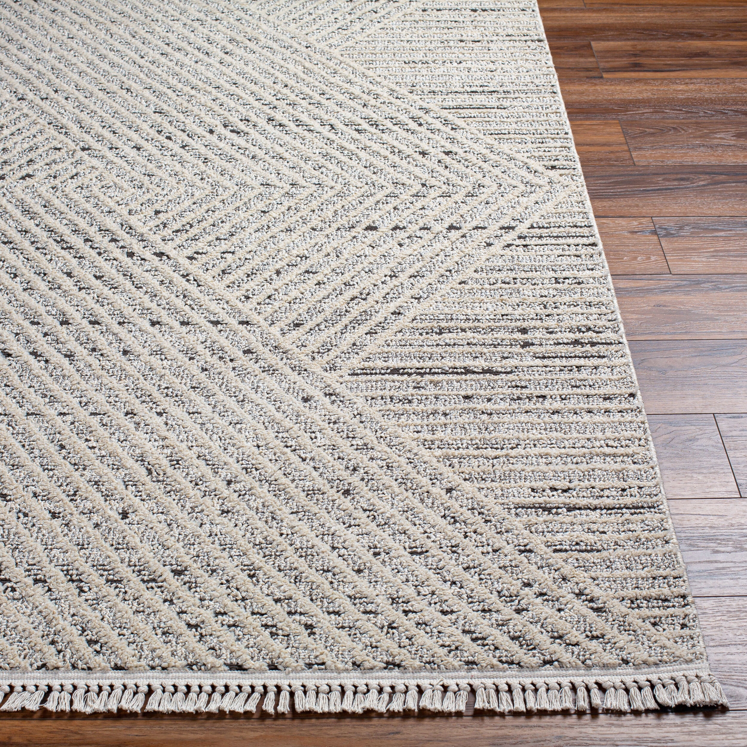 Berlin Gray Indoor 6'7" x 9' Machine Woven Rug - Image 2