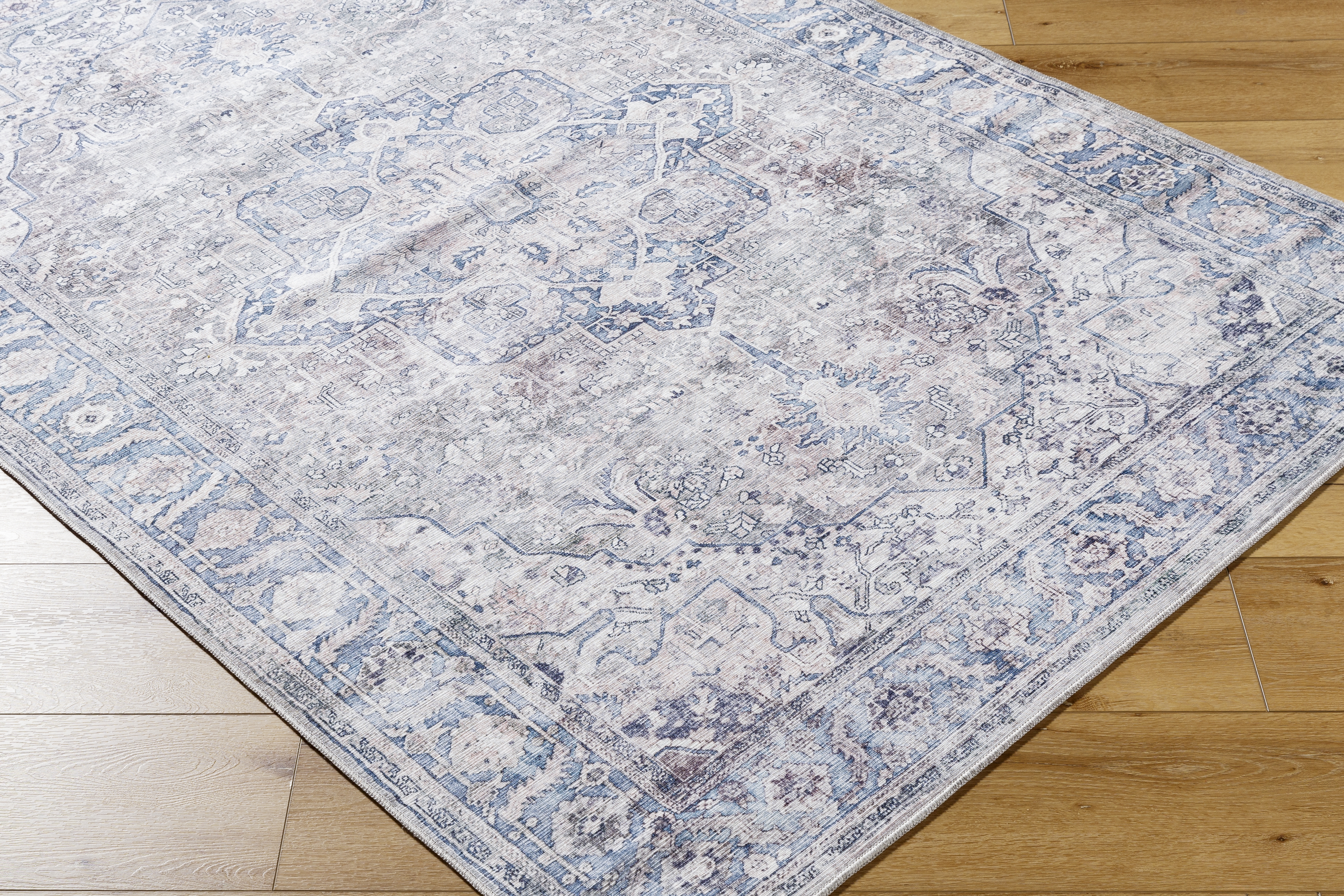 Georgina Blue Indoor 7'10" x 10'2" Machine Woven Rug - Image 3