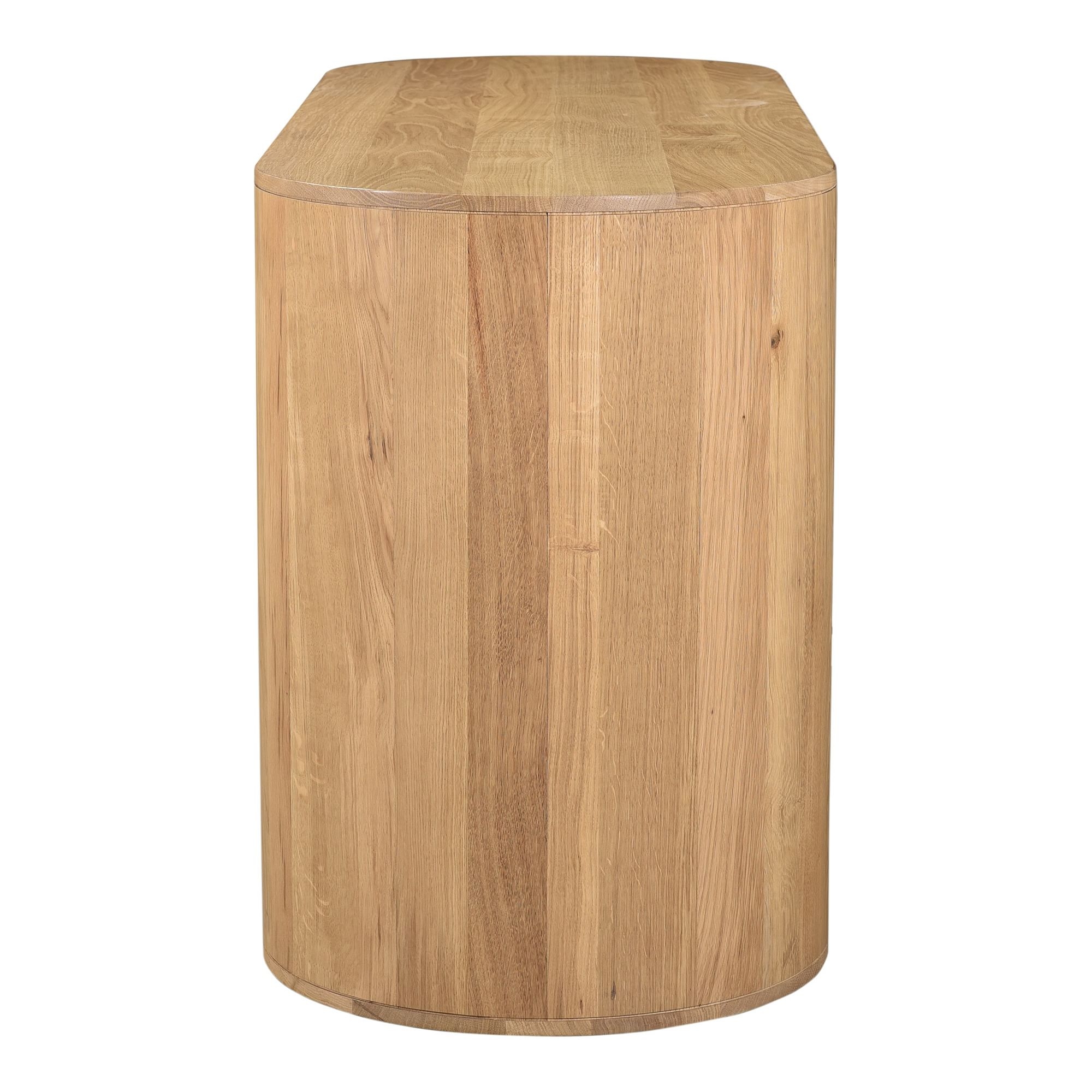 Modern (66") Round Dresser ,Solid Oak - Image 4