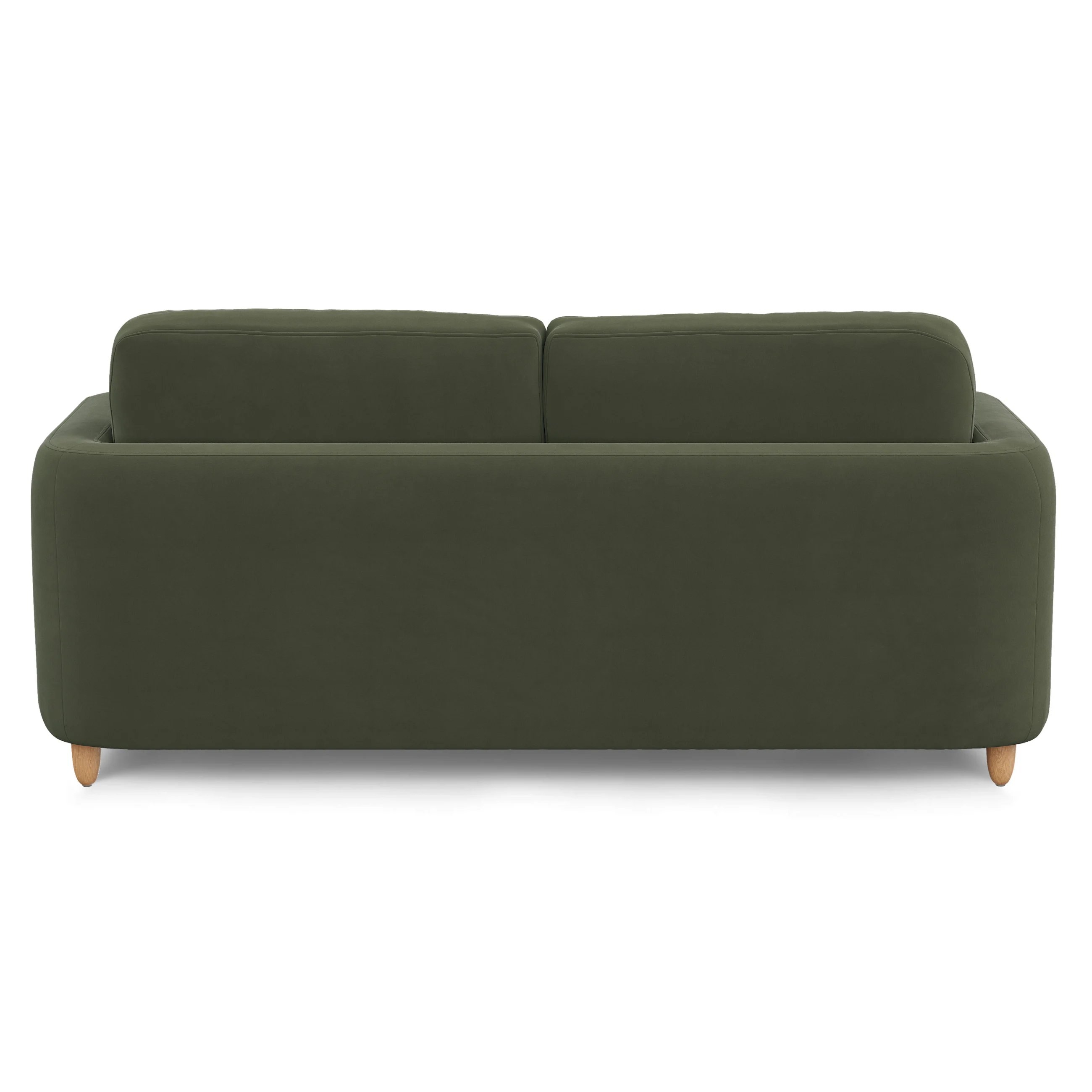 Vati 80" Velvet Sofa Bed - Natural Oak and Hale Fir Green - Image 2