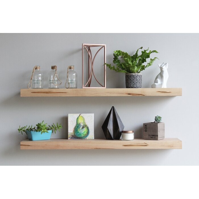 Ginny 2-Piece Maple Solid Wood Floating Shelf (Set of 2) - Image 0