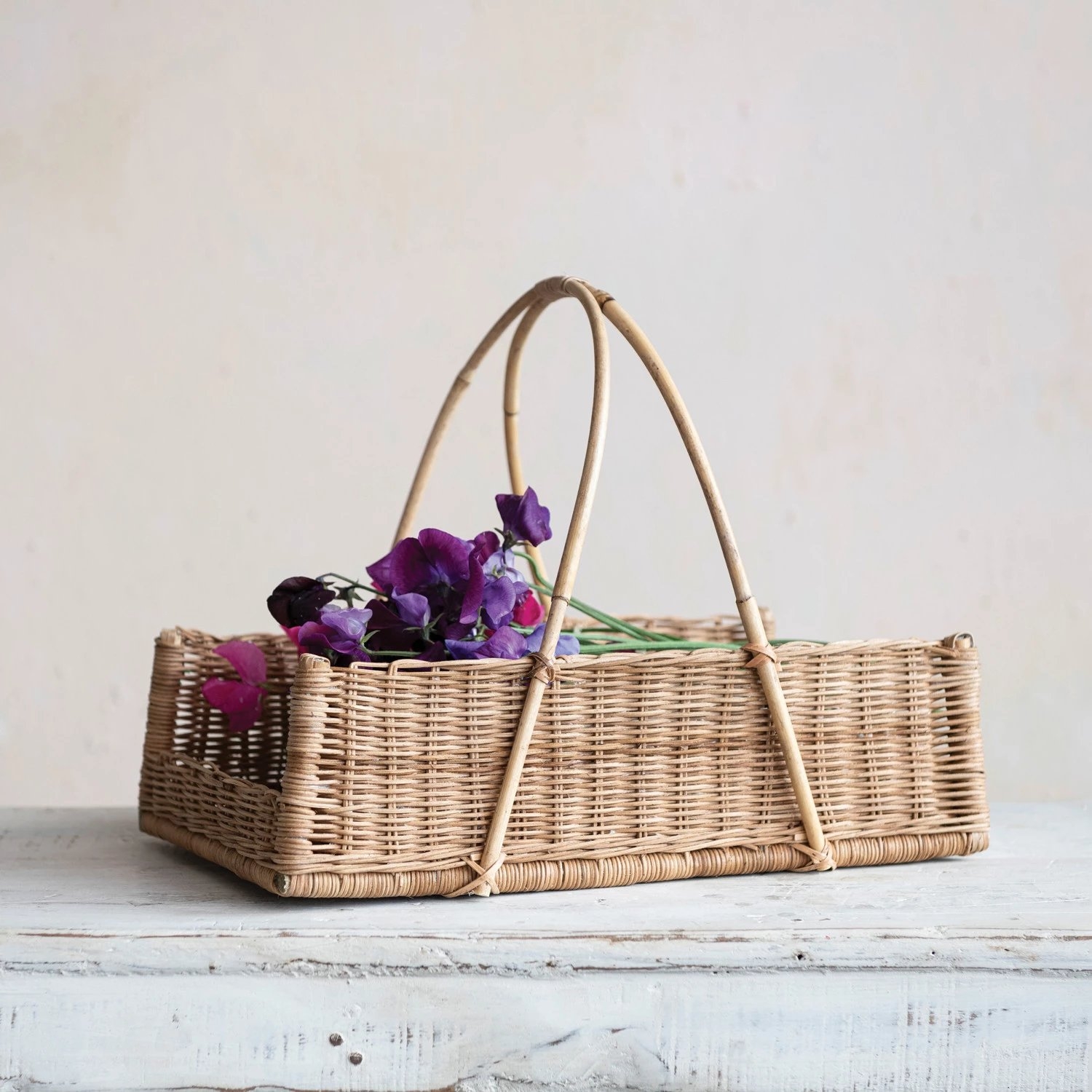 Decorative Rattan Hanging Basket, Natural - Image 2