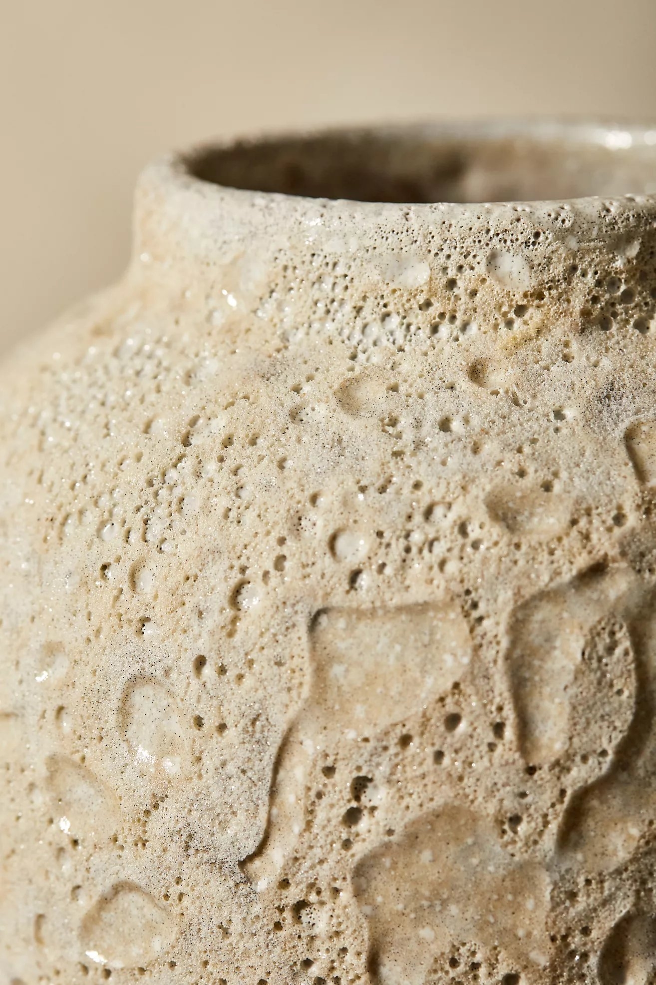 Textured Cream Vase - Image 2