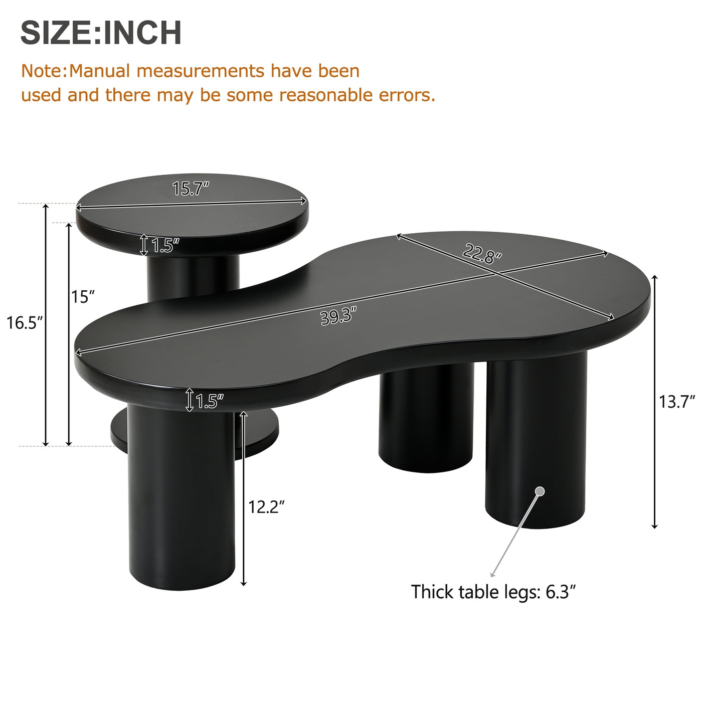 Contour & Co. | Cloud Shape Nesting Coffee Table Set of 2 - Image 2