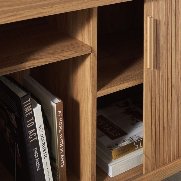 Tealla Sideboard/Media Stand - Oak / Gold - Safavieh - Image 2