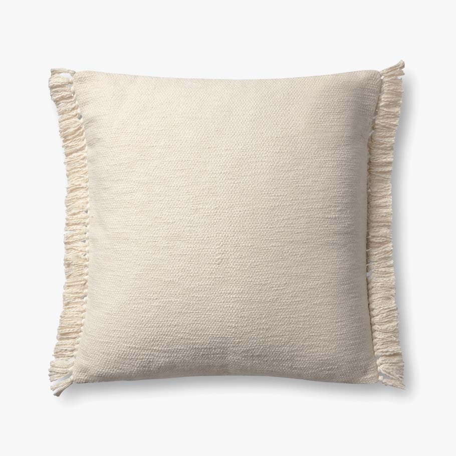 Magnolia Home by Joanna Gaines x Loloi Jett Ivory 22'' x 22'' Cover w/Down - Image 0