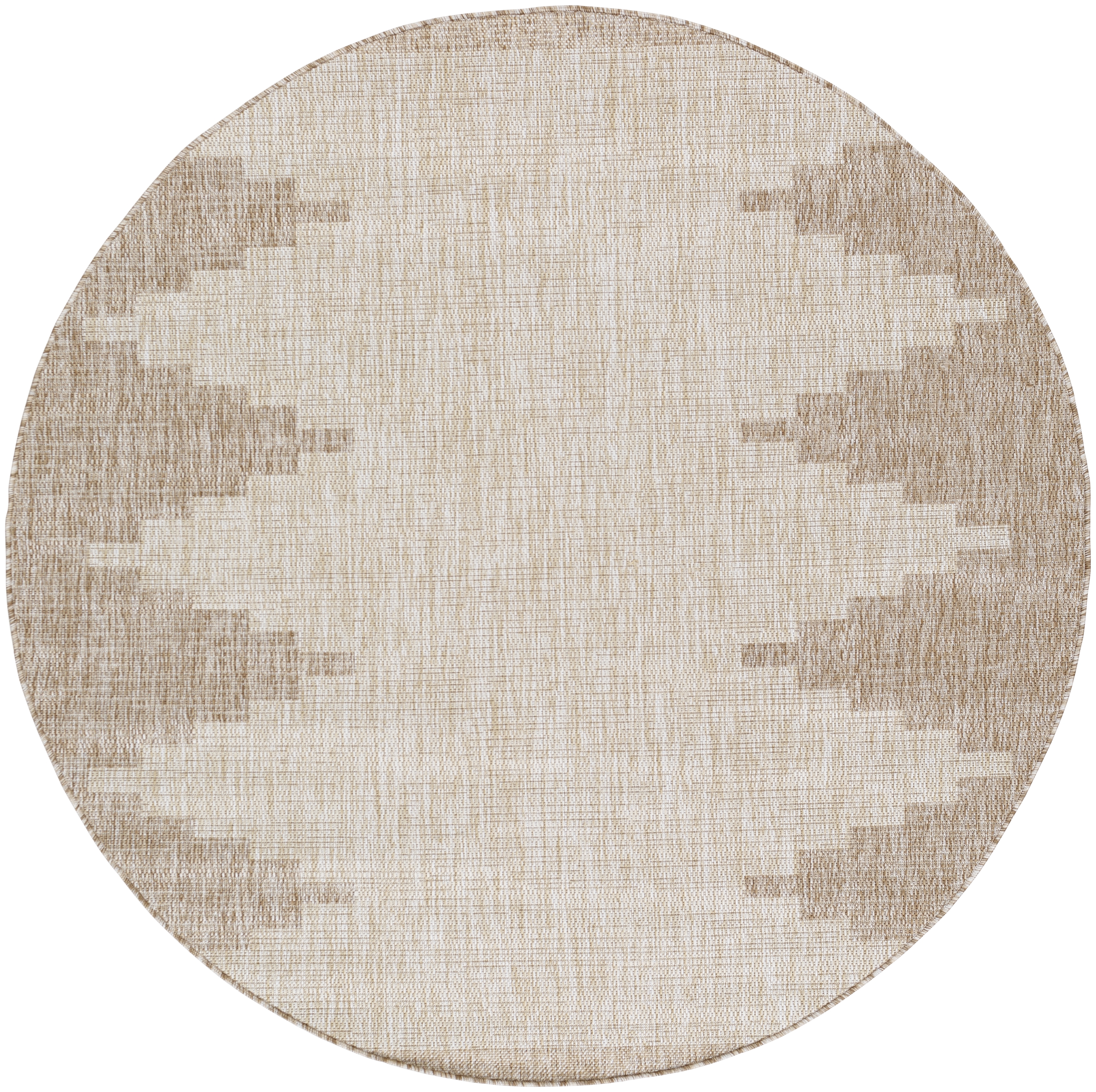 Livabliss Eagean Beige Outdoor 5'3" x 5'3" Machine Woven Rug - Image 0